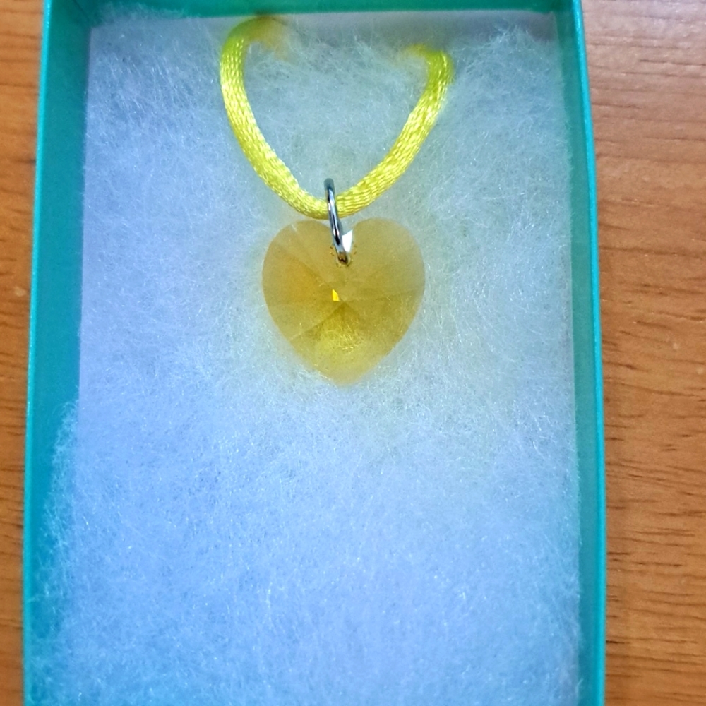 Tropical Sun Crystal Heart Necklace